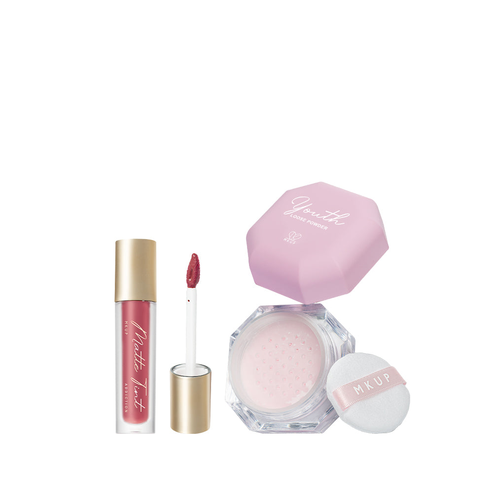 MKUP Matte Tint + Youth Perfecting Skin Blurring Powder