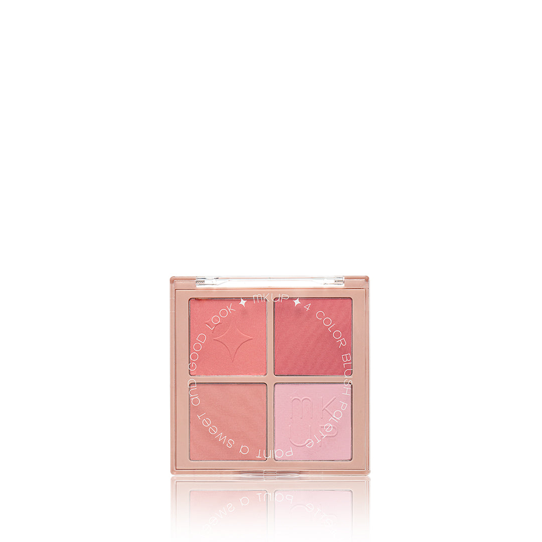 Mkup Blushing Beauty Palette- 3-in-1 Blush Highlight Contour