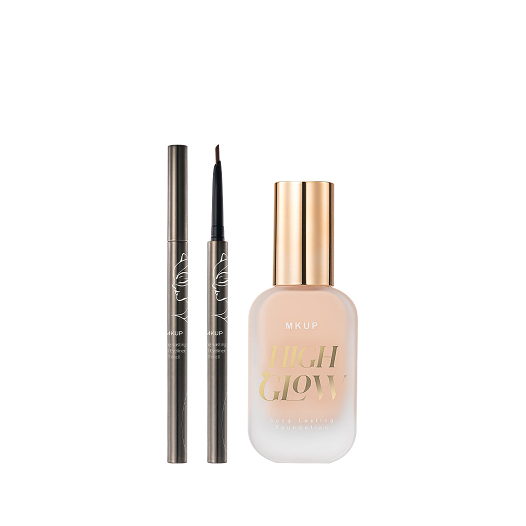 MKUP After-Hours Long-Lasting Gel Eyeliner Pencil + (Cover Queen Smudgeproof Foundation SPF34★★★ / High Glow Long Lasting Foundation SPF34★★★) Pick One (Preorder Nov)