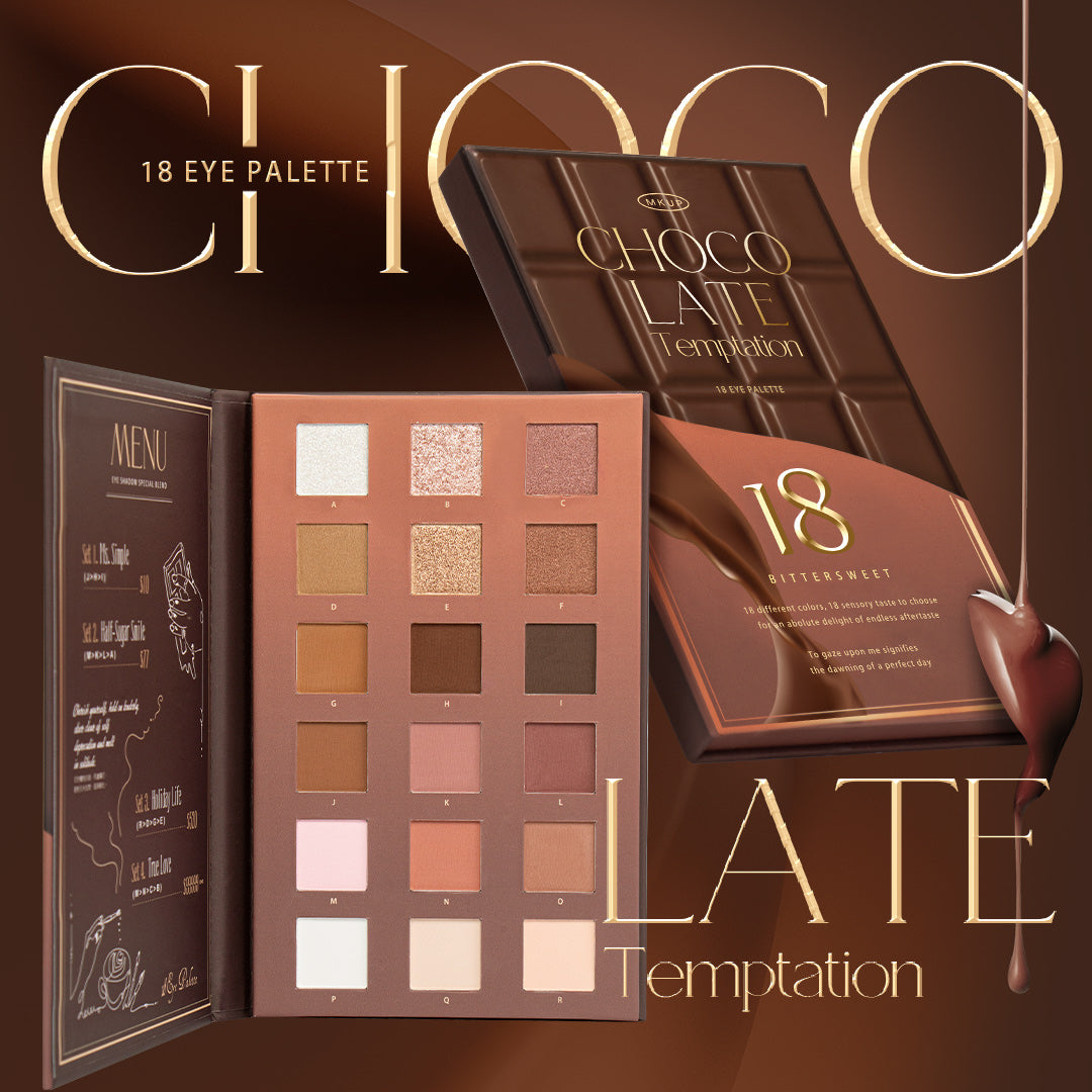 MKUP 18 Chocolate Temptation Eye Palette