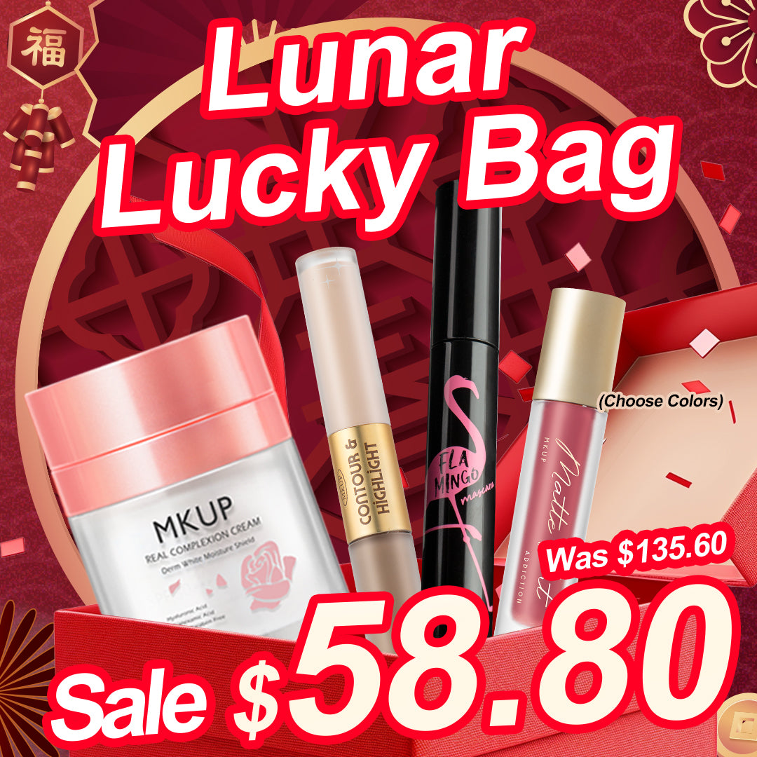 MKUP Real Complexion Cream + Contour Highlighter + Flamingo Mascara + Matte Tint (6 Colors)