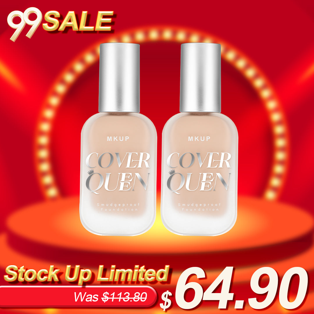 MKUP Cover Queen Smudgeproof Foundation x2