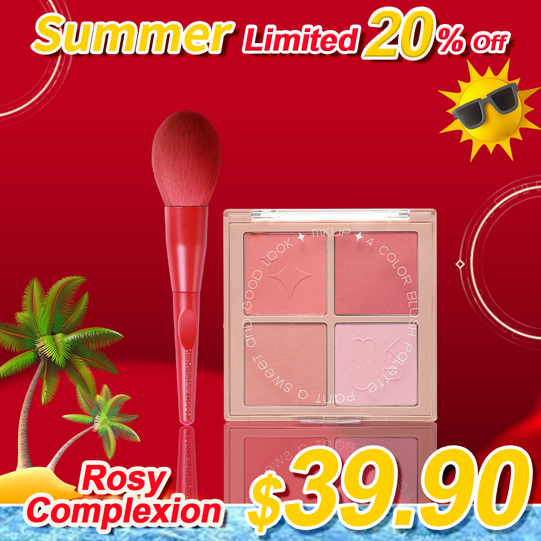 MKUP Blushing Beauty Palette + Urban Jungle Loose Powder Master