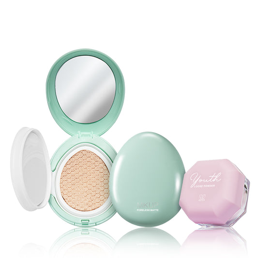 MKUP Poreless Matte Oil Control Cushion + Loose Powder