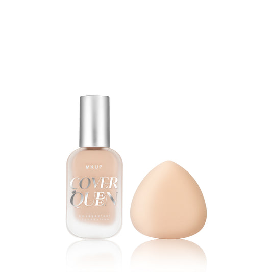 MKUP Cover Queen Smudgeproof Foundation + Puff