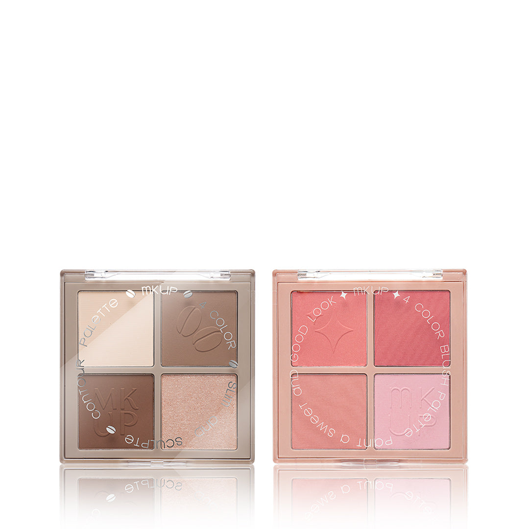 MKUP (PetalPlump Purple Cheek Palette / Blushing Beauty Palette) Pick One + (Refined Definition Contour Highlighter / Contour Palette) Pick One
