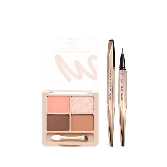 MKUP Baby Aegyo Eye Glow Palette - Mousse Edition + Extreme Smudgeproof Eyeliner