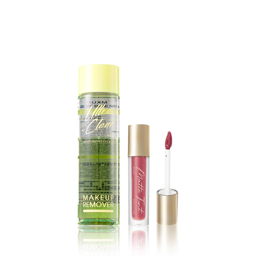 MKUP Ultra-Clean Moisturizing Eye & Lip Makeup Remover + Matte Tint