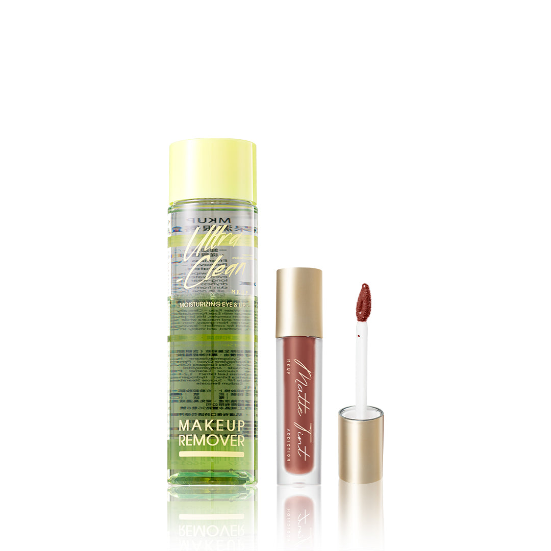 MKUP Ultra-Clean Moisturizing Eye & Lip Makeup Remover + Matte Tint