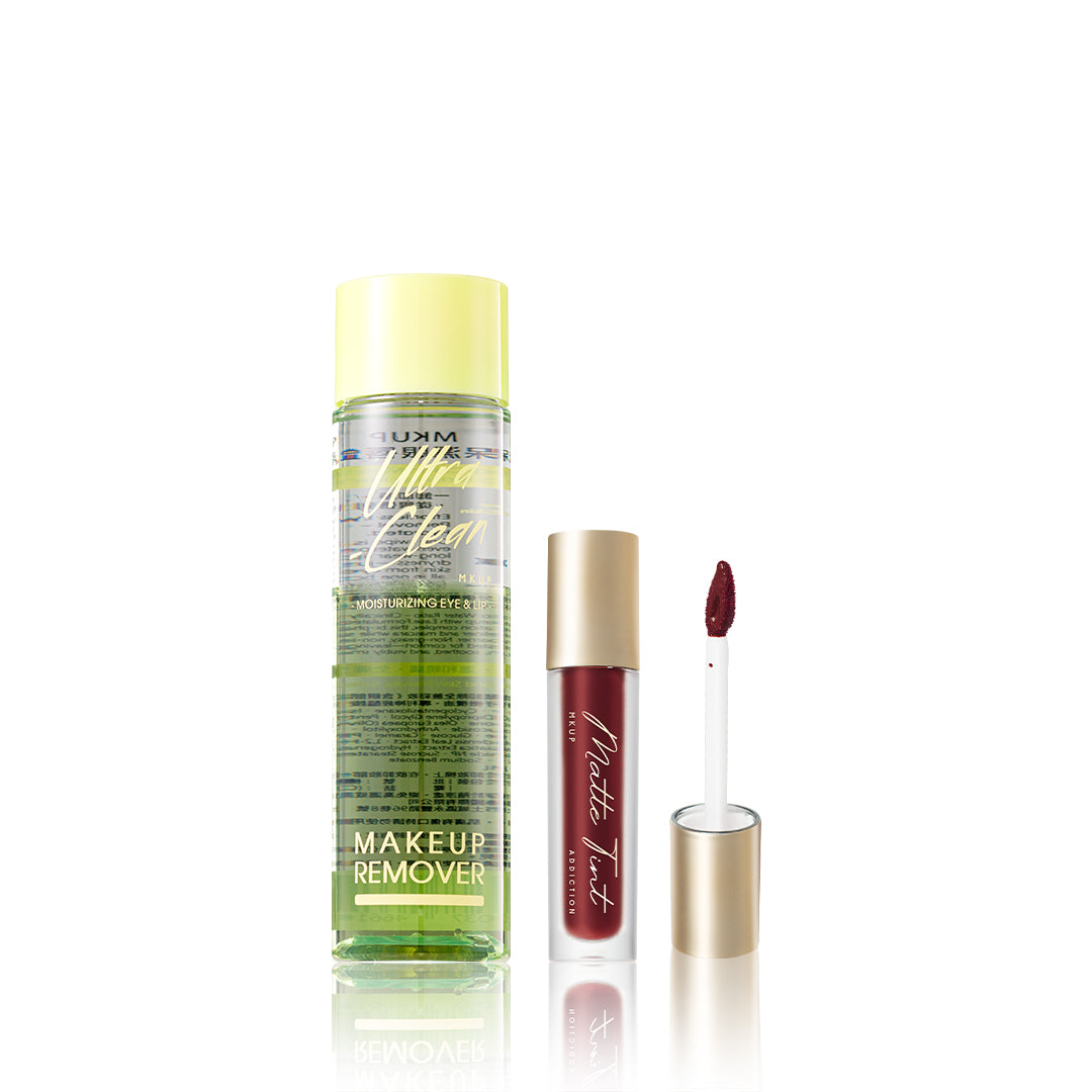 MKUP Ultra-Clean Moisturizing Eye & Lip Makeup Remover + Matte Tint