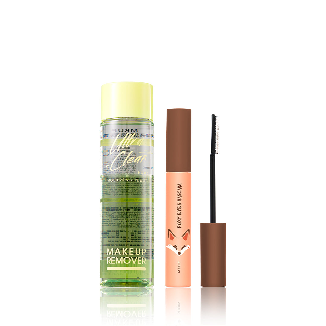 MKUP Ultra-Clean Moisturizing Eye & Lip Makeup Remover + (Really Big Eye Mascara / Foxy Eyes Mascara / Lazy beauties Mascara / Power Mascara) Pick One