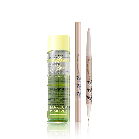 MKUP Ultra-Clean Moisturizing Eye & Lip Makeup Remover + Dewy Big Eyes Under-Eye Highlighter
