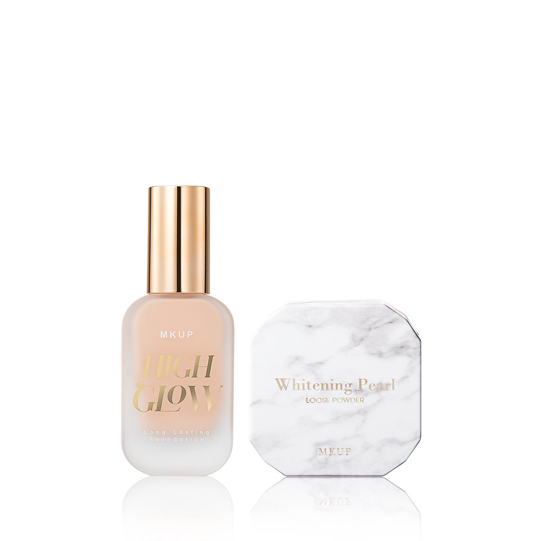 MKUP High Glow Long Lasting Foundation SPF34★★★ Bundle Set