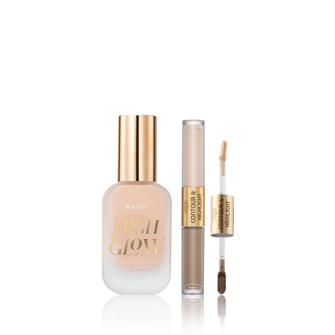 MKUP High Glow Long Lasting Foundation SPF34★★★ Bundle Set