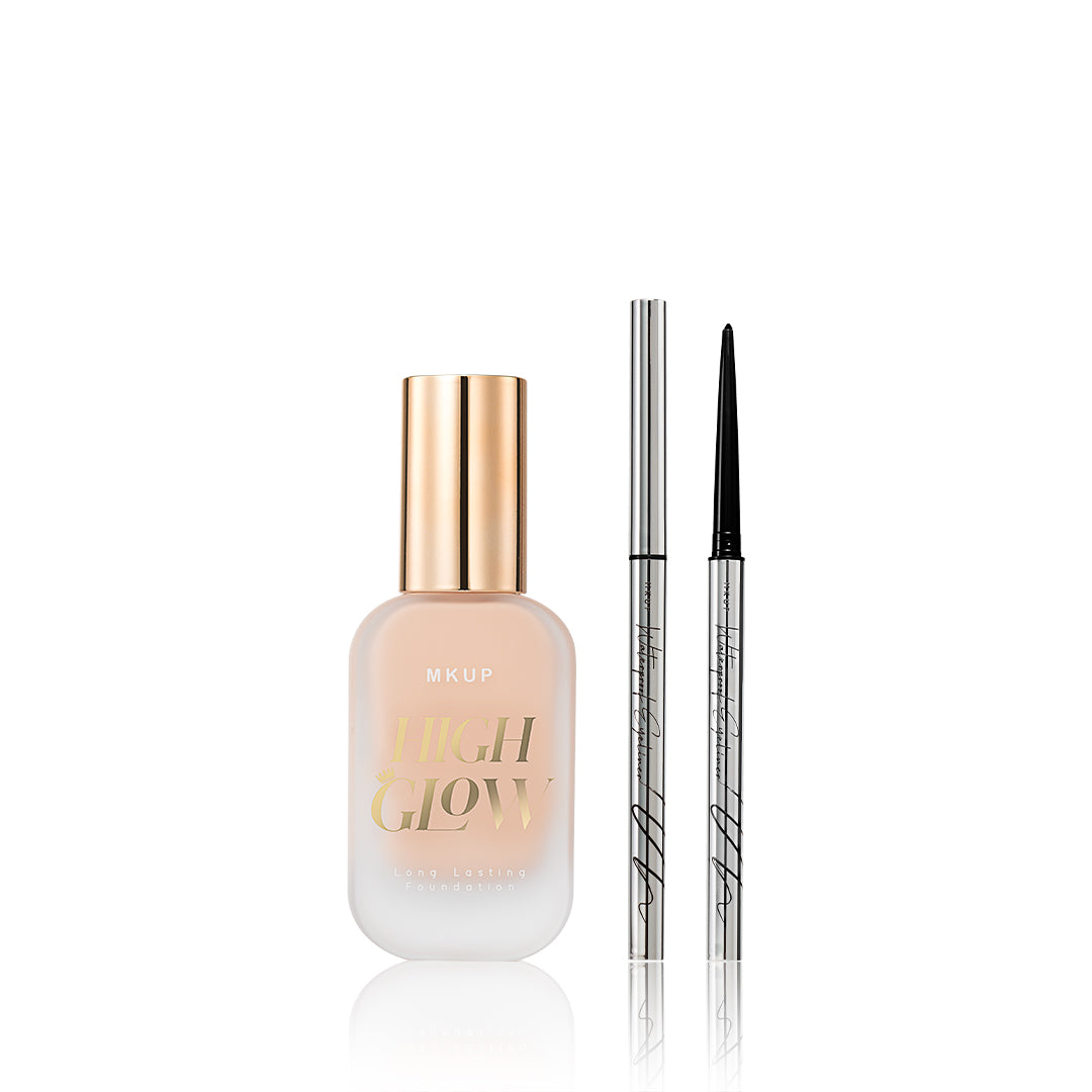 MKUP High Glow Long Lasting Foundation SPF34★★★ Bundle Set