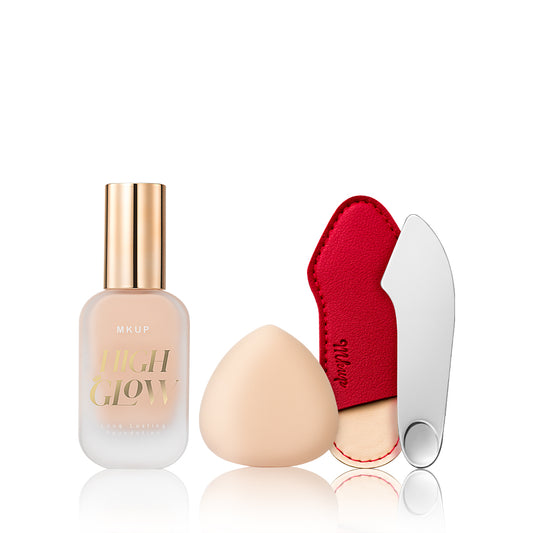 MKUP High Glow Long Lasting Foundation SPF34★★★ + Bouncy Foundation Cushion
