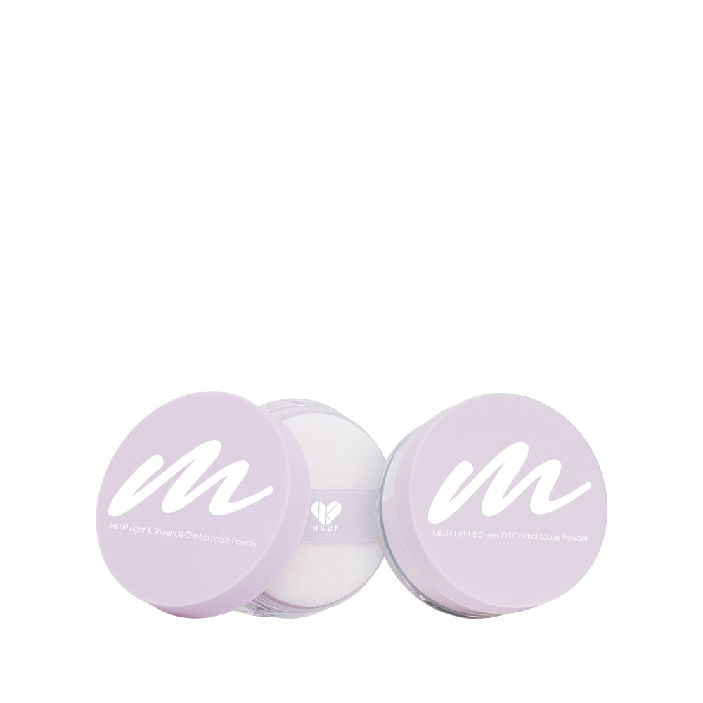 MKUP Light & Sheer Oil-Control Loose Powder Bundle Set