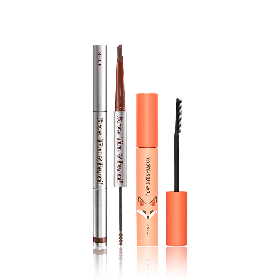 MKUP Dual-Ended Precision Brow Tint & Pencil + (Really Long Big Eye Mascara / Long Seductive Foxy Eyes Mascara / Super Lengthening Power Mascara) Pick One