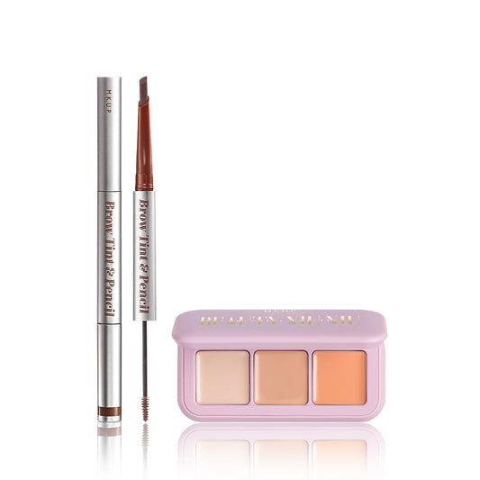 MKUP Dual-Ended Precision Brow Tint & Pencil + Beauty Xiu Xiu Concealer Palette
