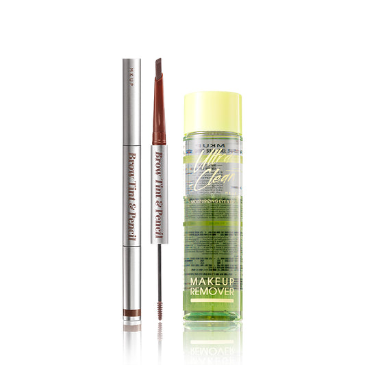 MKUP Dual-Ended Precision Brow Tint & Pencil + Ultra-Clean Moisturizing Eye & Lip Makeup Remover