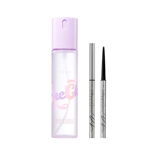 MKUP Beauty-Check Long-Lasting Setting Spray + (Intense Black Waterproof Liner / Extreme Smudgeproof Eyeliner) Pick One |