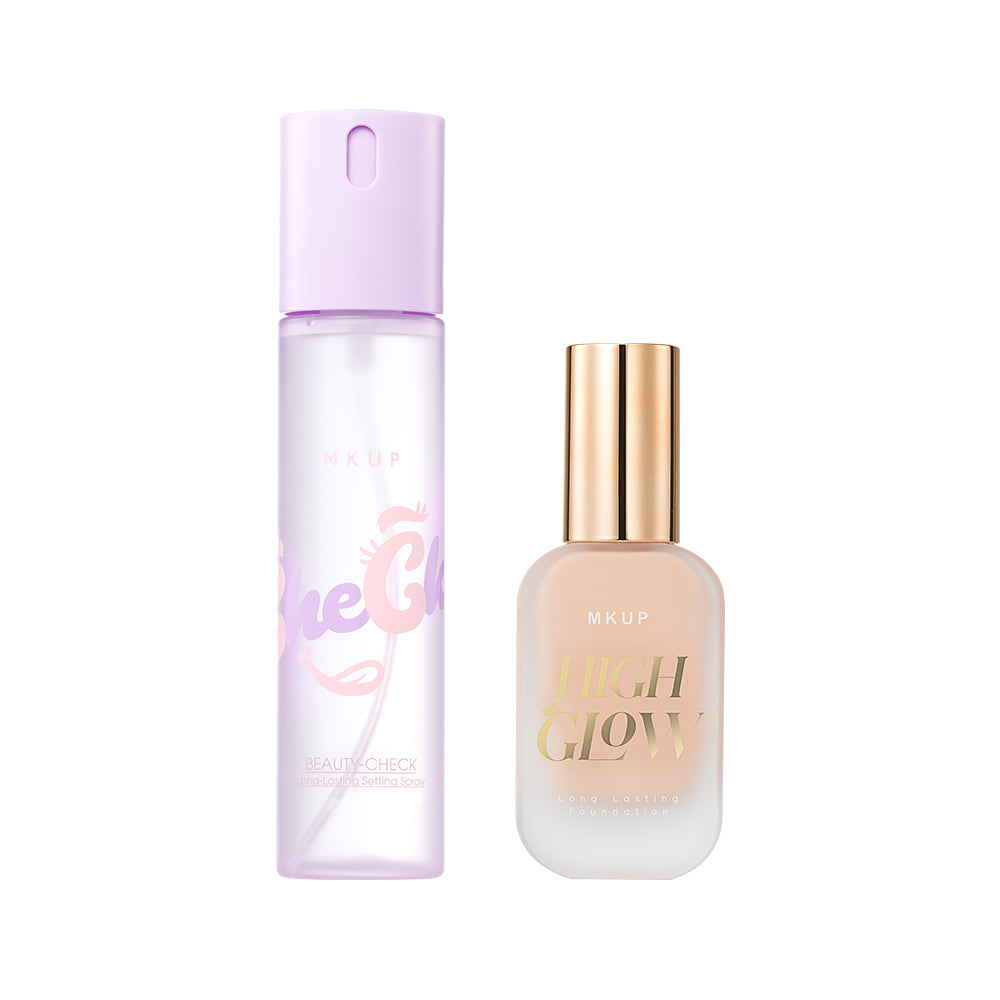 MKUP Beauty-Check Long-Lasting Setting Spray + (Cover Queen Smudgeproof Foundation SPF34★★★ / High Glow Long Lasting Foundation SPF34★★★) Pick One | (Pre-order End Sep)