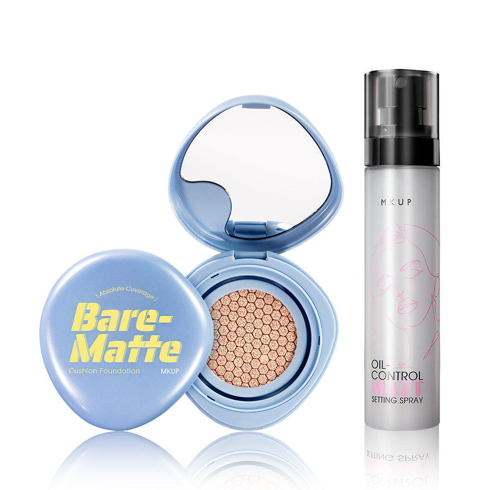 MKUP Absolute Coverage Bare-Matte Cushion Foundation SPF25 PA++ Bundle Set (PREORDER End July)