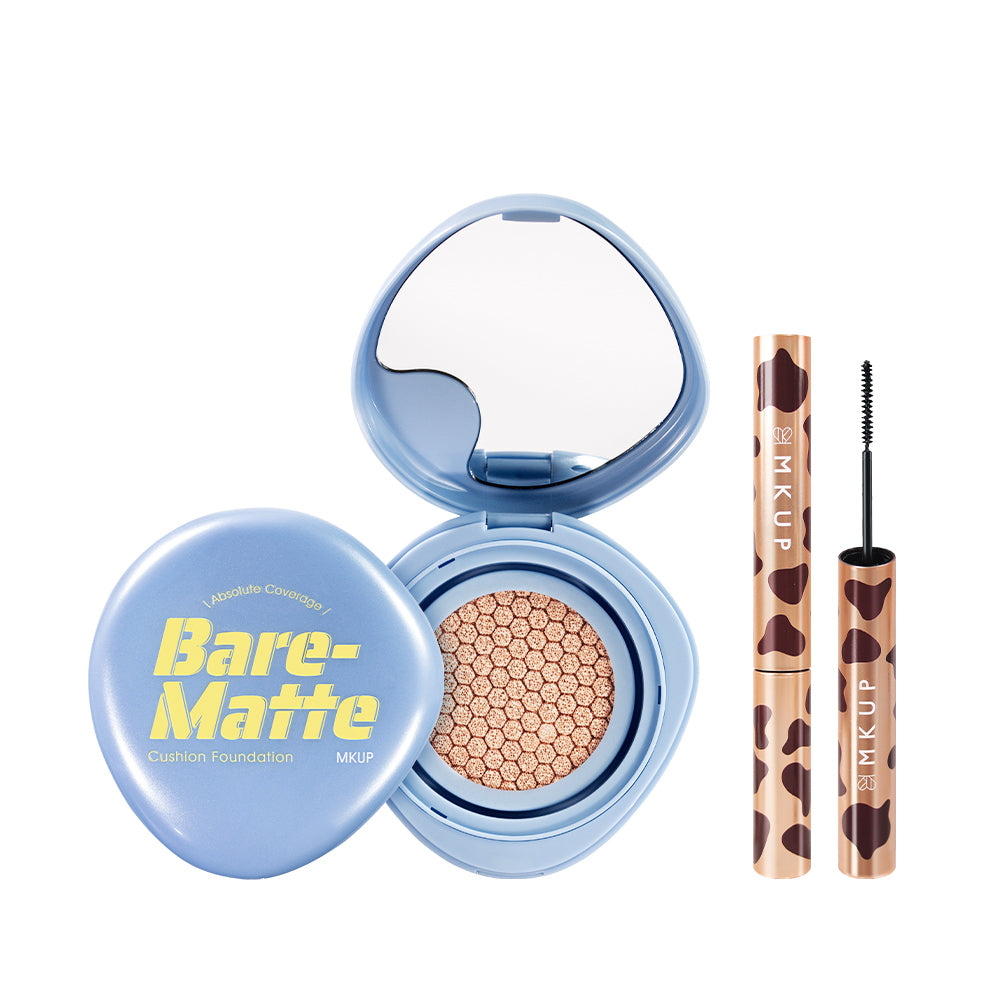 MKUP Absolute Coverage Bare-Matte Cushion Foundation SPF25 PA++ Bundle Set (PREORDER End July)