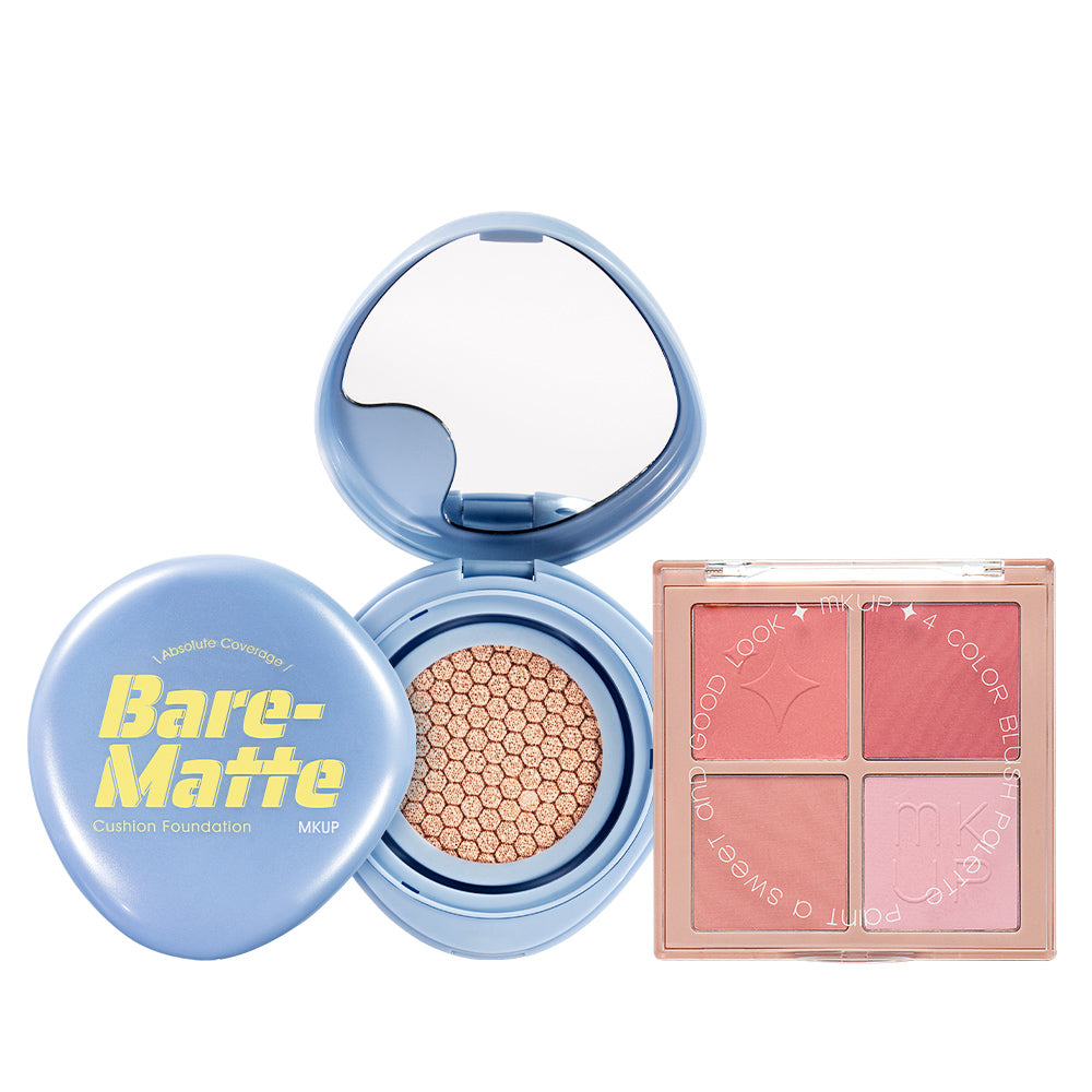 MKUP Absolute Coverage Bare-Matte Cushion Foundation SPF25 PA++ Bundle Set (PREORDER End July)