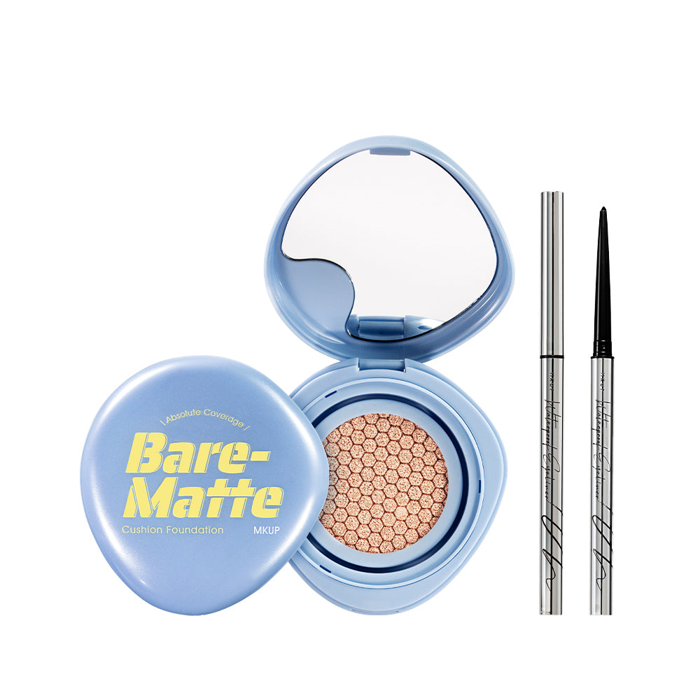 MKUP Absolute Coverage Bare-Matte Cushion Foundation SPF25 PA++ Bundle Set (PREORDER End July)