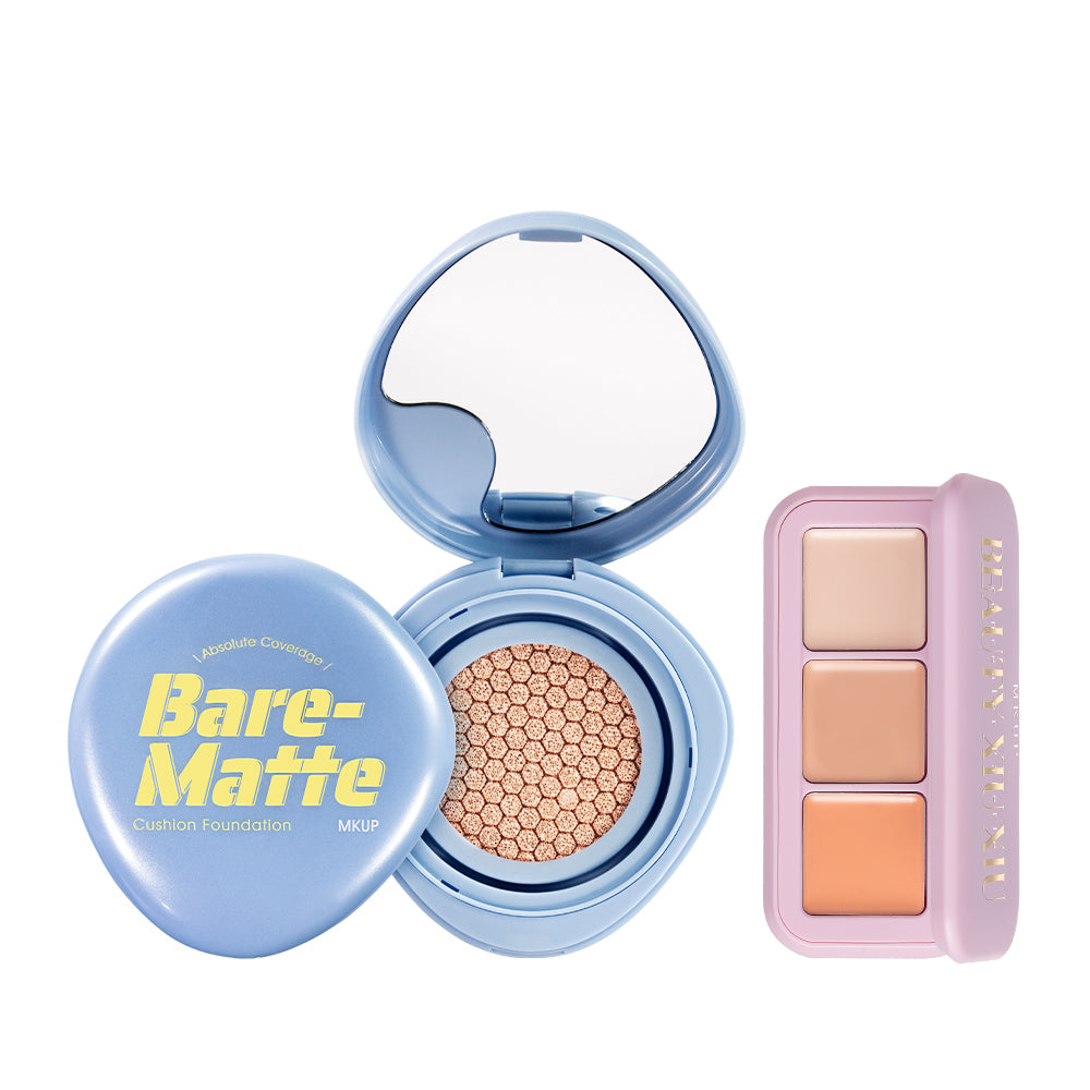 MKUP Absolute Coverage Bare-Matte Cushion Foundation SPF25 PA++ Bundle Set (PREORDER End July)