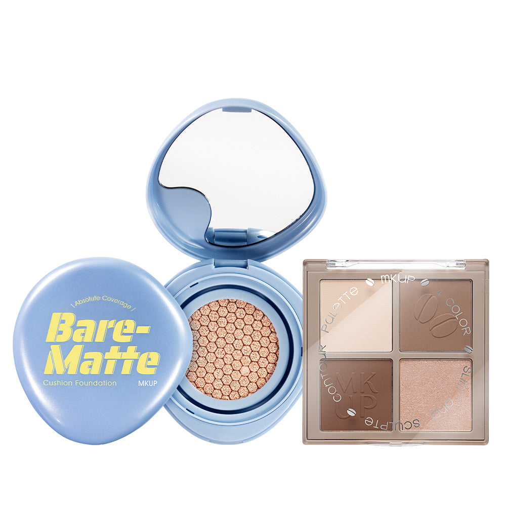 MKUP Absolute Coverage Bare-Matte Cushion Foundation SPF25 PA++ Bundle Set (PREORDER End July)