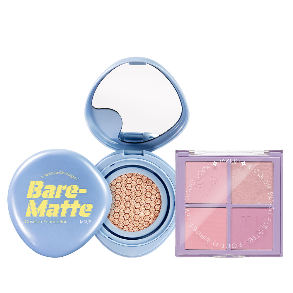 MKUP Absolute Coverage Bare-Matte Cushion Foundation SPF25 PA++ Bundle Set (PREORDER End July)