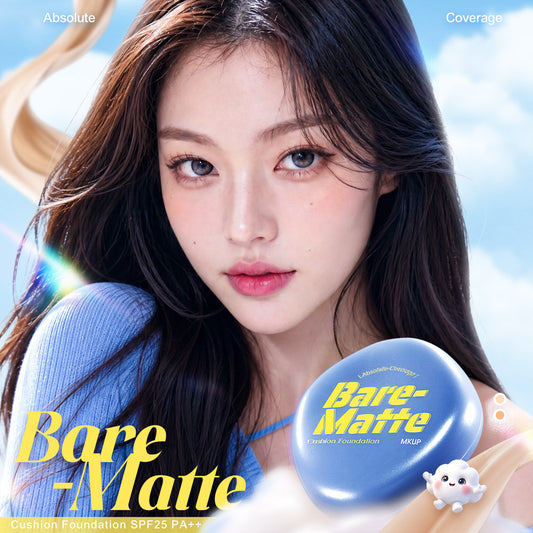 MKUP Absolute Coverage Bare-Matte Cushion Foundation (SPF25 PA++) x2【Free】Really Long Lasting Fixing Spray (PREORDER End July)