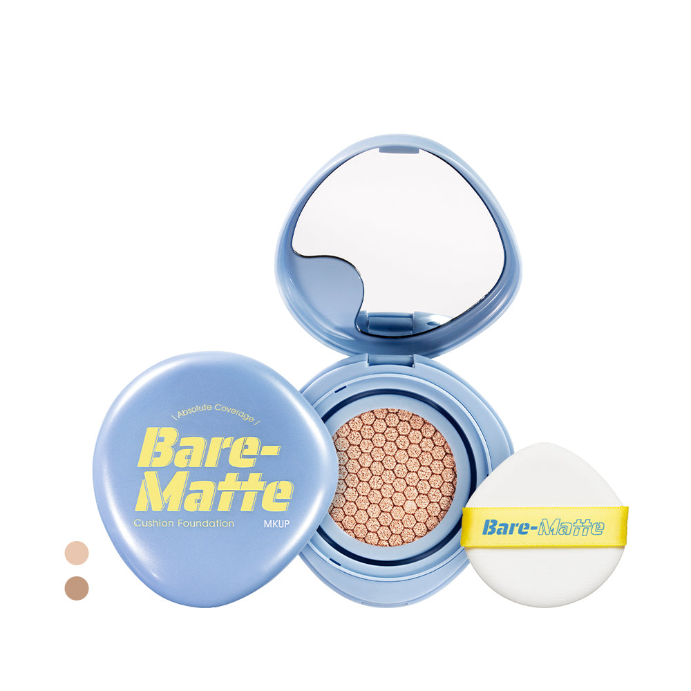 MKUP Absolute Coverage Bare-Matte Cushion Foundation (SPF25 PA++) x2【Free】Really Long Lasting Fixing Spray (PREORDER End July)