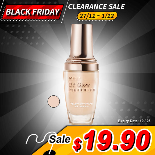 MKUP B5 Glow Foundation SPF35★★★★ + Bouncy Foundation Puff + Flawless Foundation Spatula
