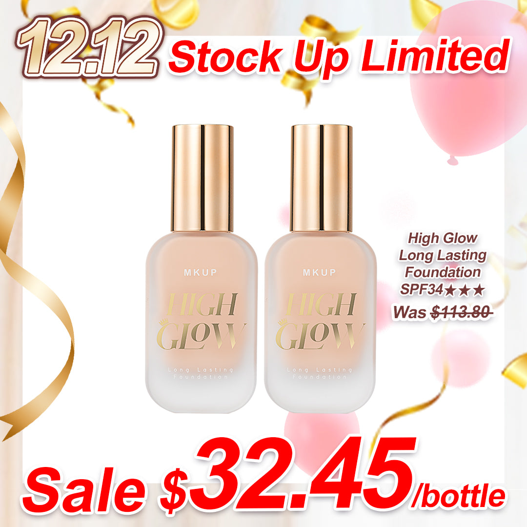 MKUP ( Cover Queen Smudgeproof Foundation SPF34★★★ / High Glow Long Lasting Foundation SPF34★★★ ) Pick Two