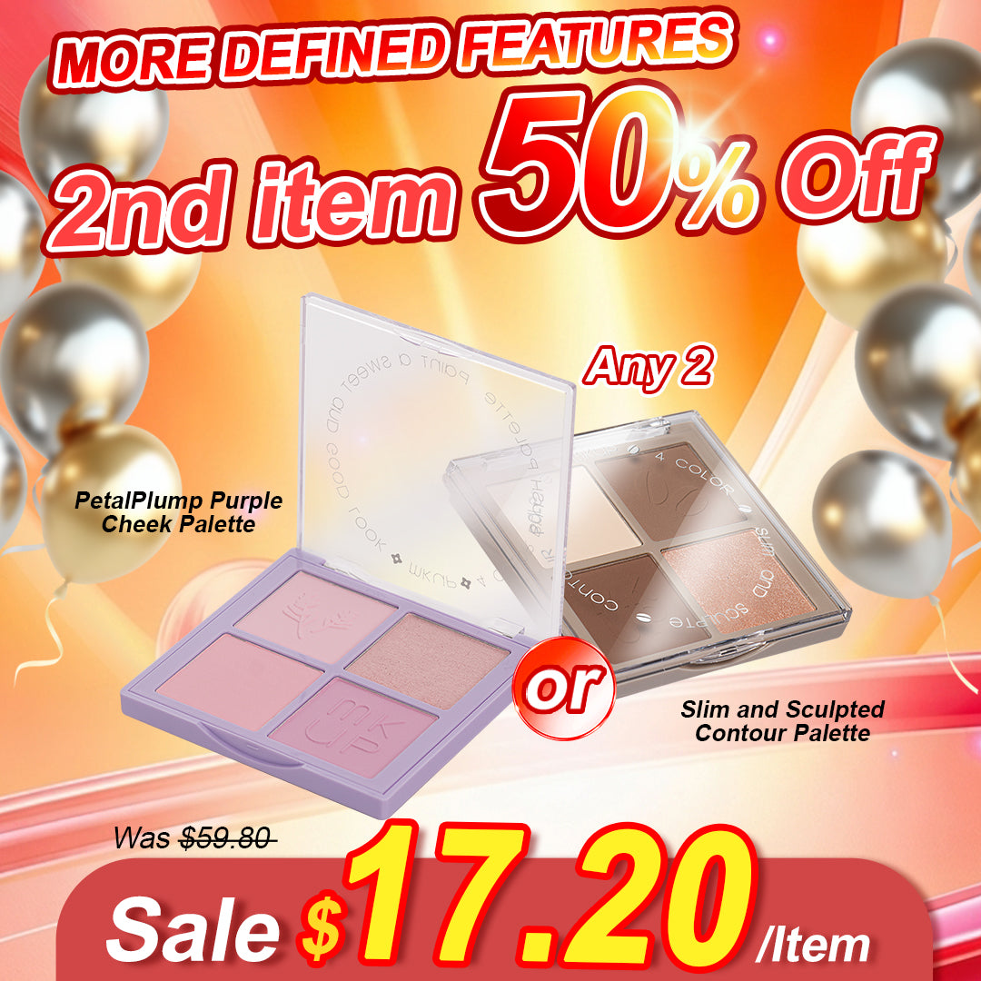 MKUP (Slim and Sculpted Contour Palette / Blushing Beauty Palette / PetalPlump Purple Cheek Palette) Pick Two | 2nd items 50%