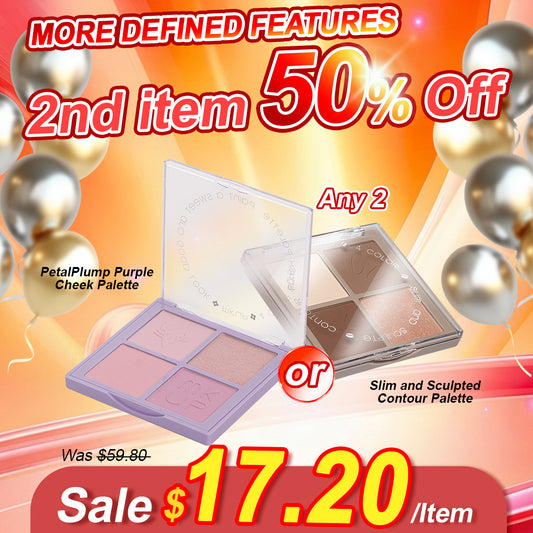 MKUP (Slim and Sculpted Contour Palette / Blushing Beauty Palette / PetalPlump Purple Cheek Palette) Pick Two | 2nd items 50%
