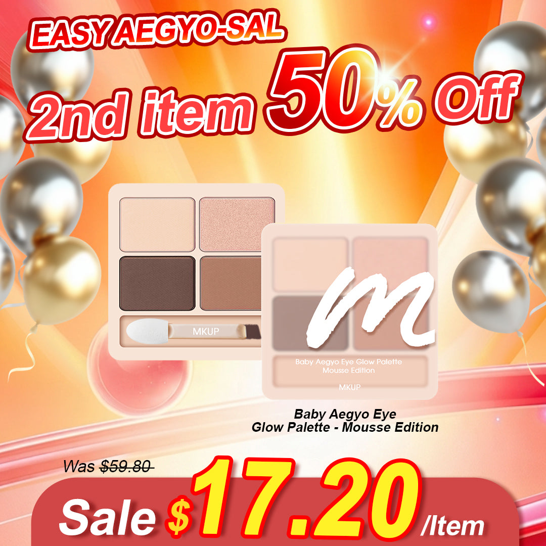 MKUP Baby Aegyo Eye Glow Palette - Mousse Edition x2 | 2nd items 50%
