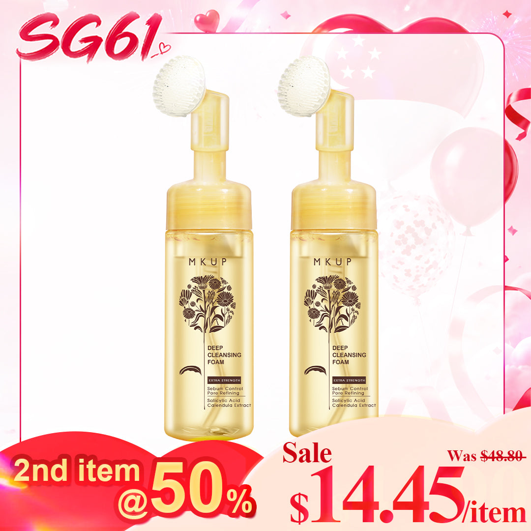 MKUP Calendula Extract Sebum Control Cleansing Mousse x2 | 2nd items 50%