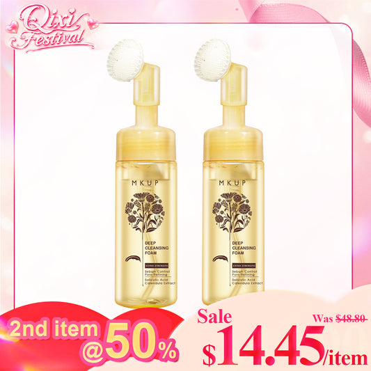 MKUP Calendula Extract Sebum Control Cleansing Mousse x2 | 2nd items 50%