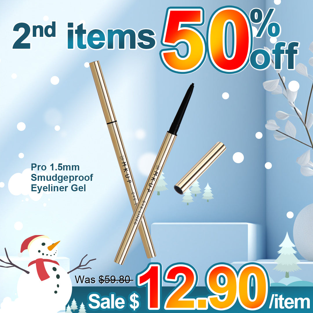 MKUP Pro 1.5mm Smudgeproof Eyeliner Gel x2 | 2nd Item 50% OFF