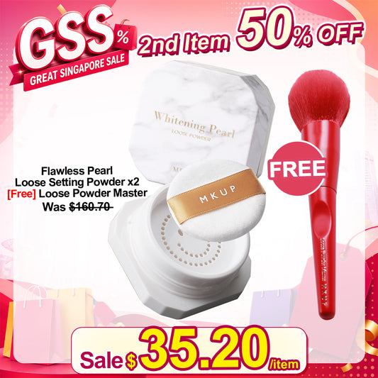 MKUP Flawless Pearl Loose Setting Powder x2【Free】Urban Jungle Loose Powder Master | 2nd item 50% Off