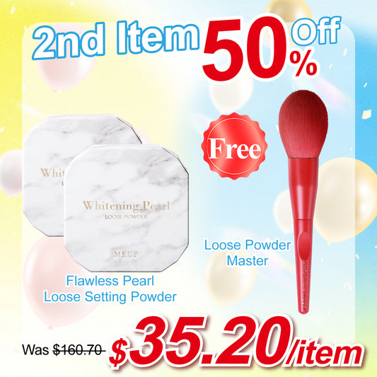 MKUP Flawless Pearl Loose Setting Powder x2【Free】Urban Jungle Loose Powder Master | 2nd item 50% Off