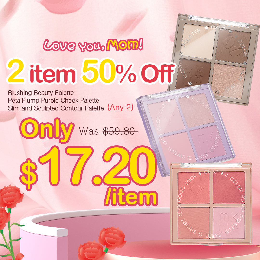 MKUP (Slim and Sculpted Contour Palette / Blushing Beauty Palette / PetalPlump Purple Cheek Palette) Pick Two | 2nd item 50% Off