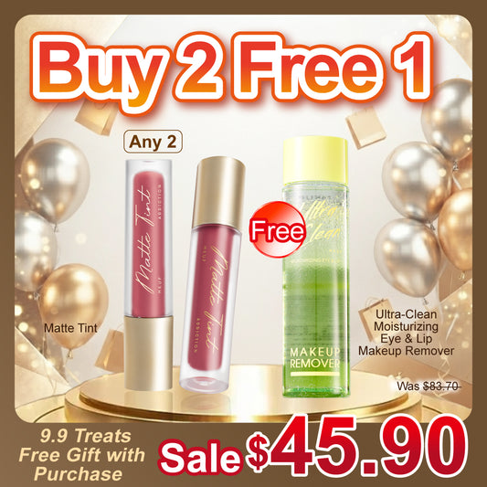 MKUP Matte Lip Tint x2【Free】Ultra-Clean Moisturizing Eye & Lip Makeup Remover