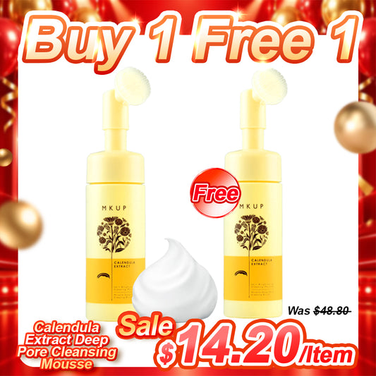 MKUP Calendula Extract Deep Pore Cleansing Mousse x2 | Buy 1 Free 1