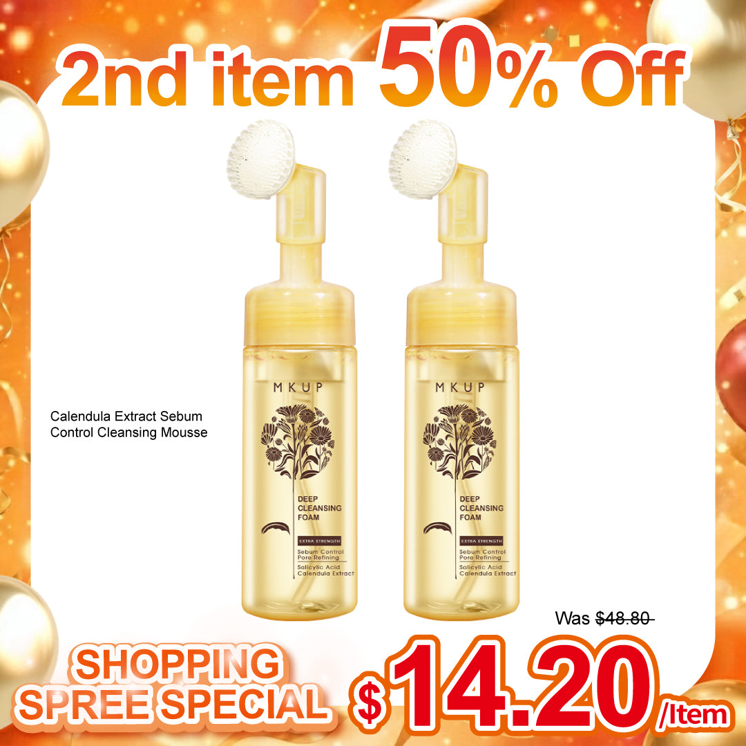 MKUP Calendula Extract Sebum Control Cleansing Mousse x2 | 2nd items 50%