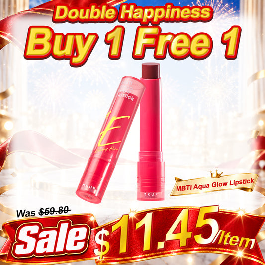 MKUP MBTI Aqua Glow Lipstick x2 | Buy 1 Free 1